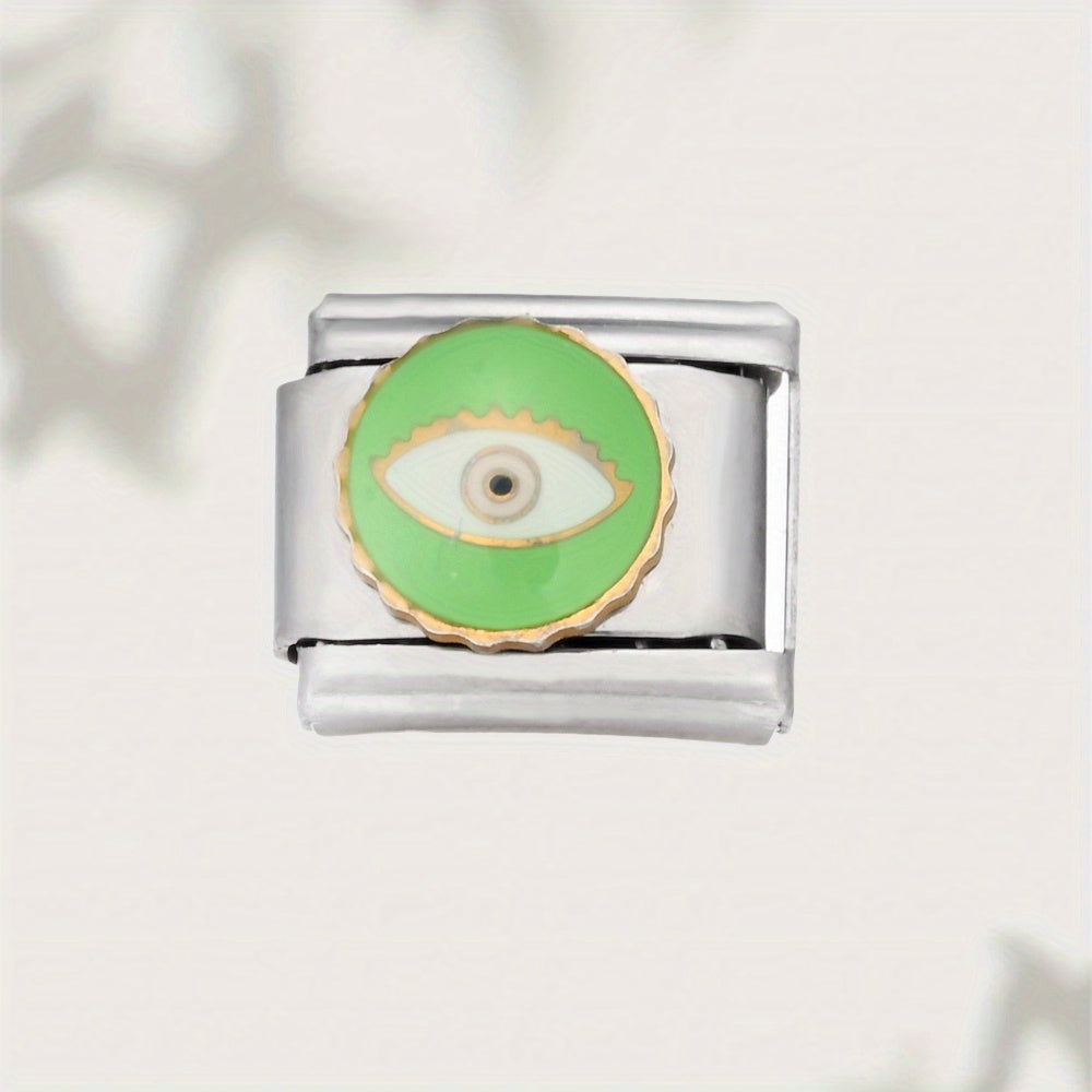 1pc 9mm Stainless Steel Italian Charm Bead