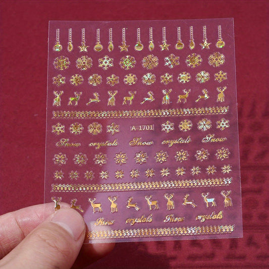 Gold Pattern Manicure Stickers