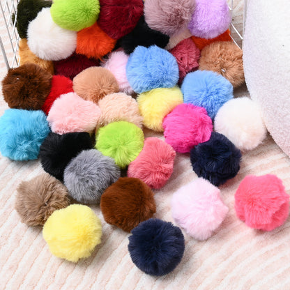 Fashion Multicolored Faux Rabbit Fur Plush Balls