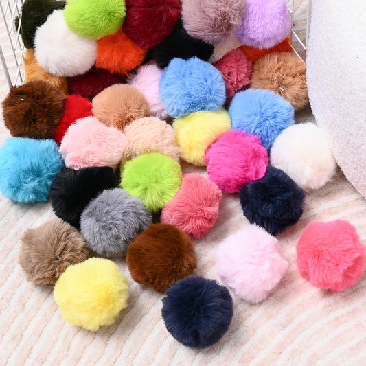 Fashion Multicolored Faux Rabbit Fur Plush Balls