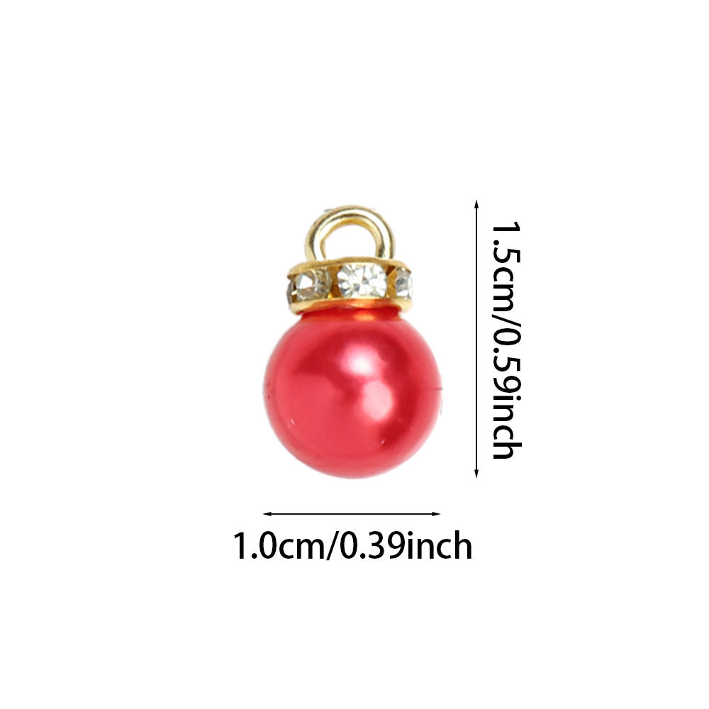 20pcs/set Shiny CCB Christmas Imitation Pearl Pendant Beads