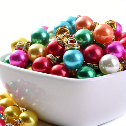 Rhinestone Imitation Pearl Charms