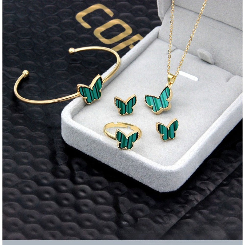 Double-Sided Butterfly Jewelry Set