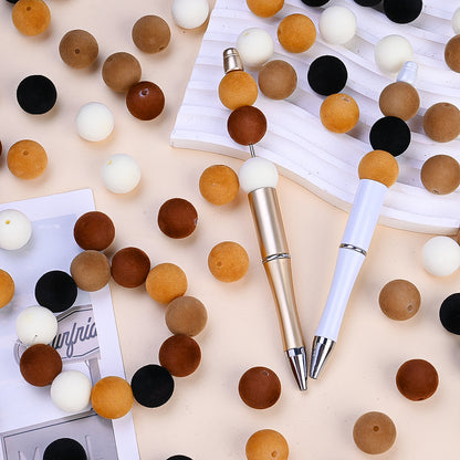 Velvet Fabric Acrylic Round Beads