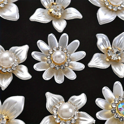 White Flower Acrylic Patches