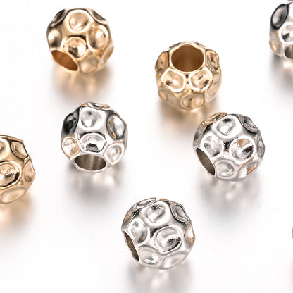 150pcs 10mm Electroplated CCB Round Beads