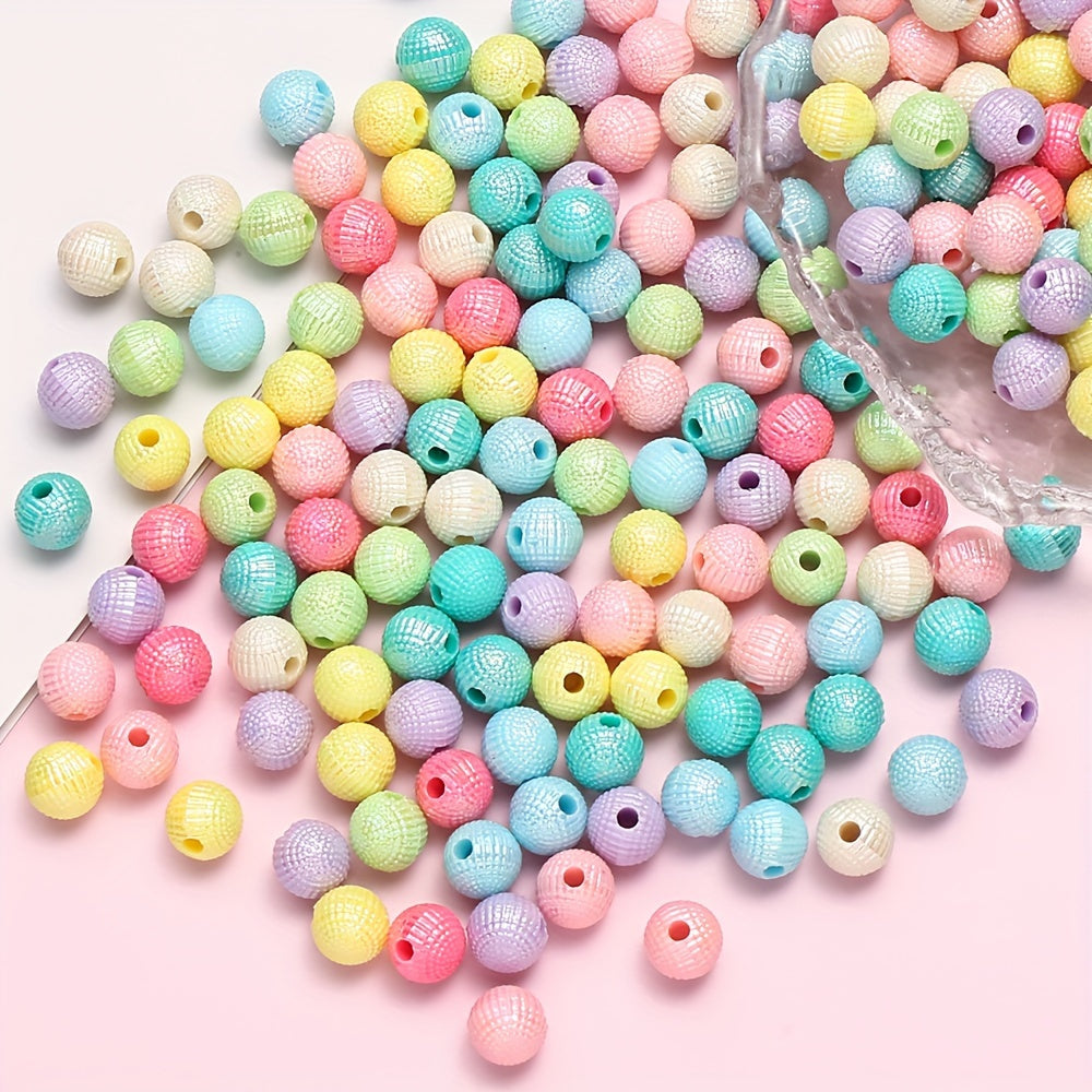 50/100pcs 8/10mm Macaron Color Acrylic Round Beads