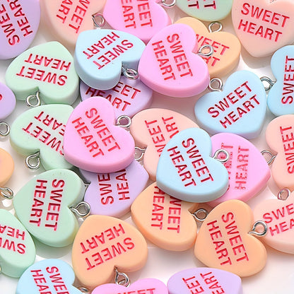 Sweet Heart Resin Pendants