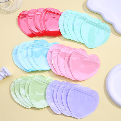 10PCS 3.94-Inch Heart-Shaped Transparent Jewelry Gift Bags