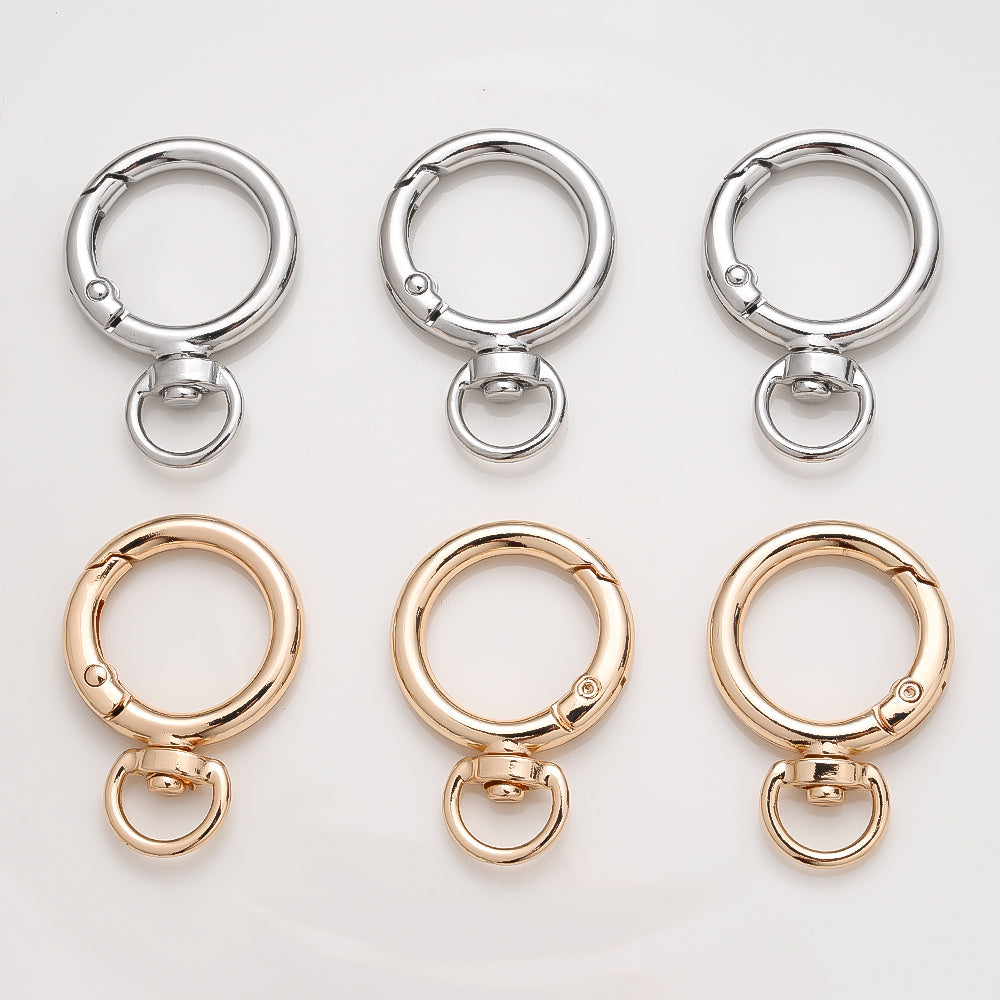 Round Circle Buckle Keychain Hooks