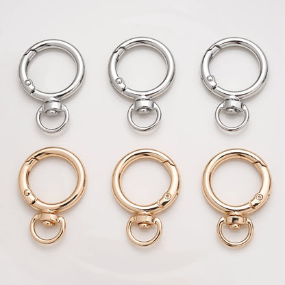 Round Circle Buckle Keychain Hooks