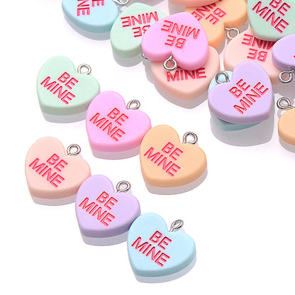 Sweet Heart Resin Pendants