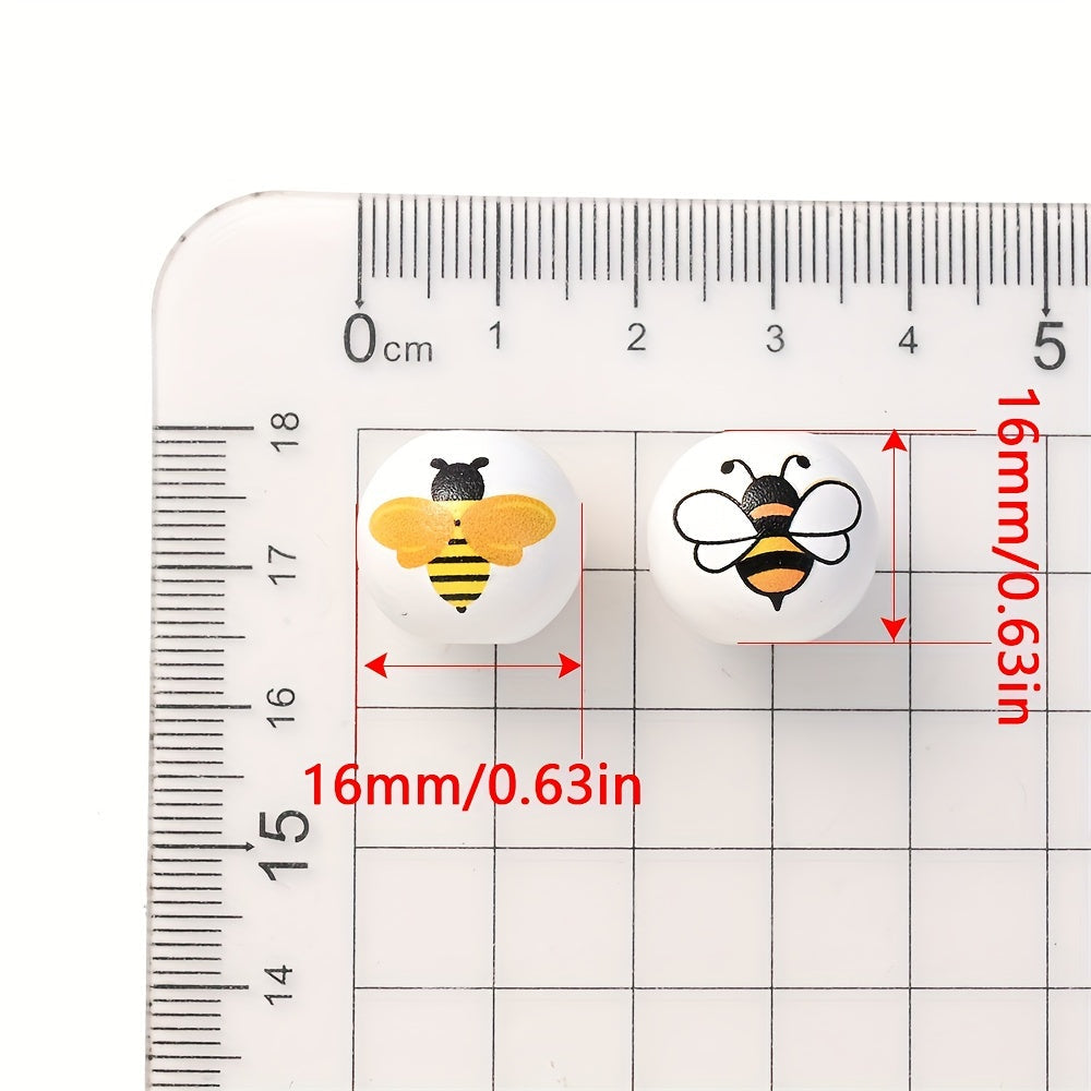 Bee Theme Wooden Beads