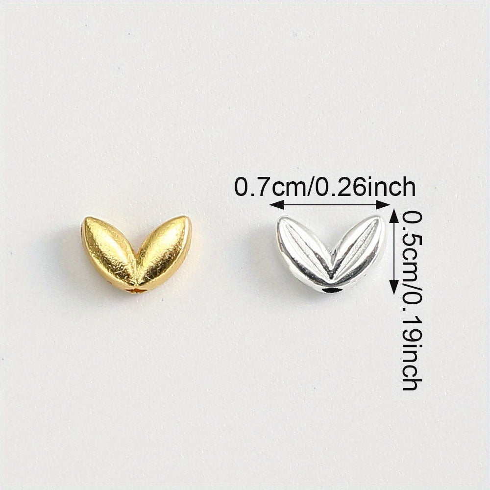 50pcs/set 5x7mm Wheat Ear Zinc Alloy Beads