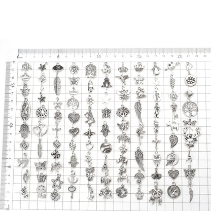 150 g Mixed Silver Charms Set
