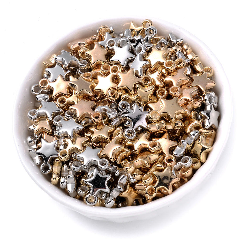 Star-Shaped CCB Plastic Pendants