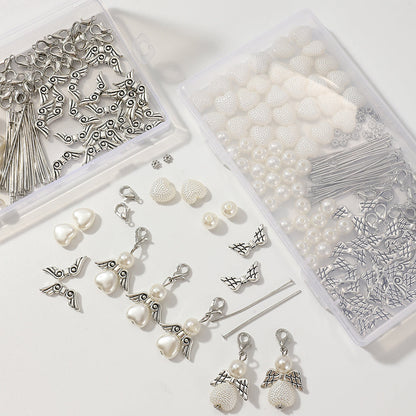 White Love Acrylic Beads Set
