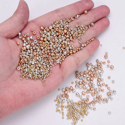 Gold and Silver Glass Seed Beads
