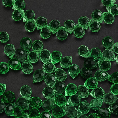 Green Waterdrop Glass Beads