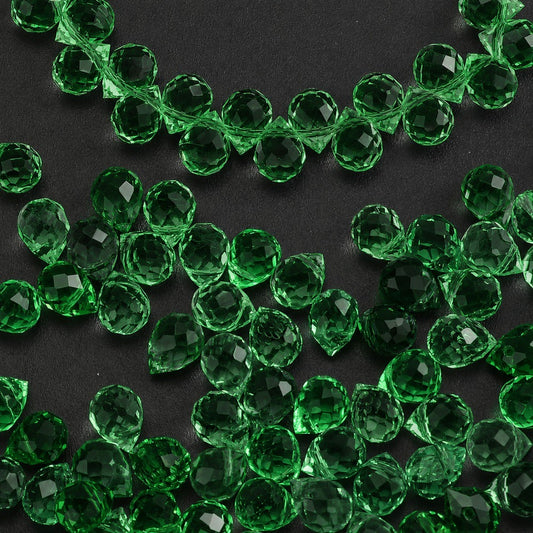 Green Waterdrop Glass Beads