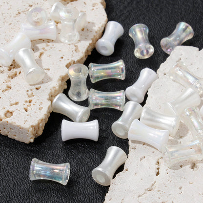 200PCS Mini Bamboo Joint Acrylic Imitation Pearl Spacer Beads