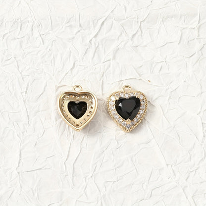 Vintage Heart Glass Pendants