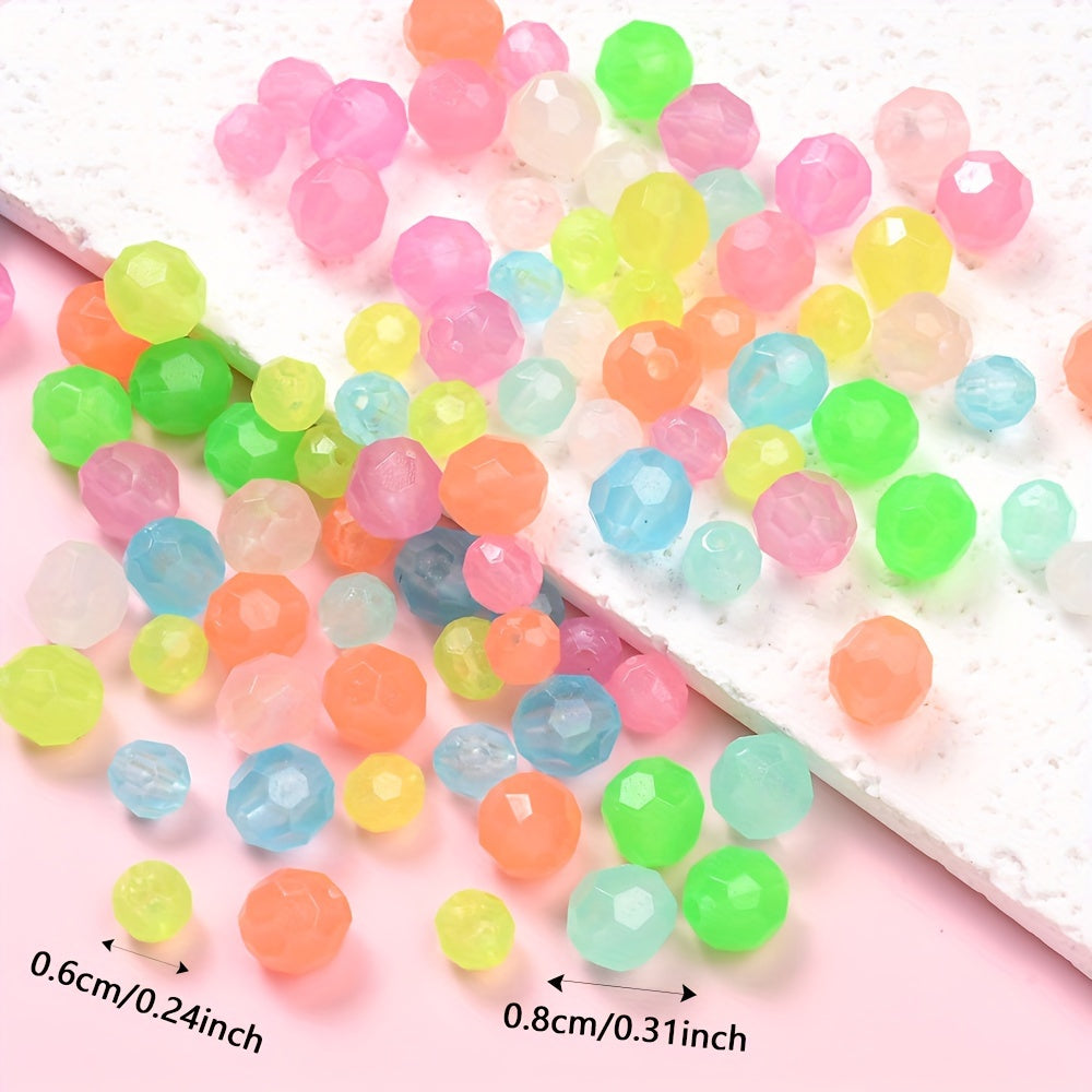 200/300PCS Luminous Acrylic Irregular Bead Set