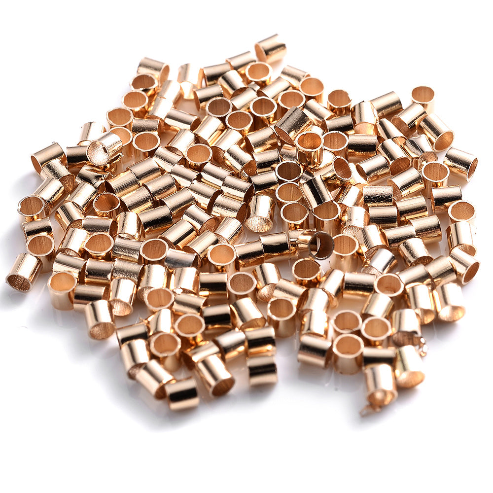 500pcs 1.5/2.0mm Multicolor Tube Crimp Beads