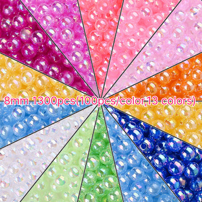 390/650/1300/2600pcs Acrylic Sparkling Spacer Beads
