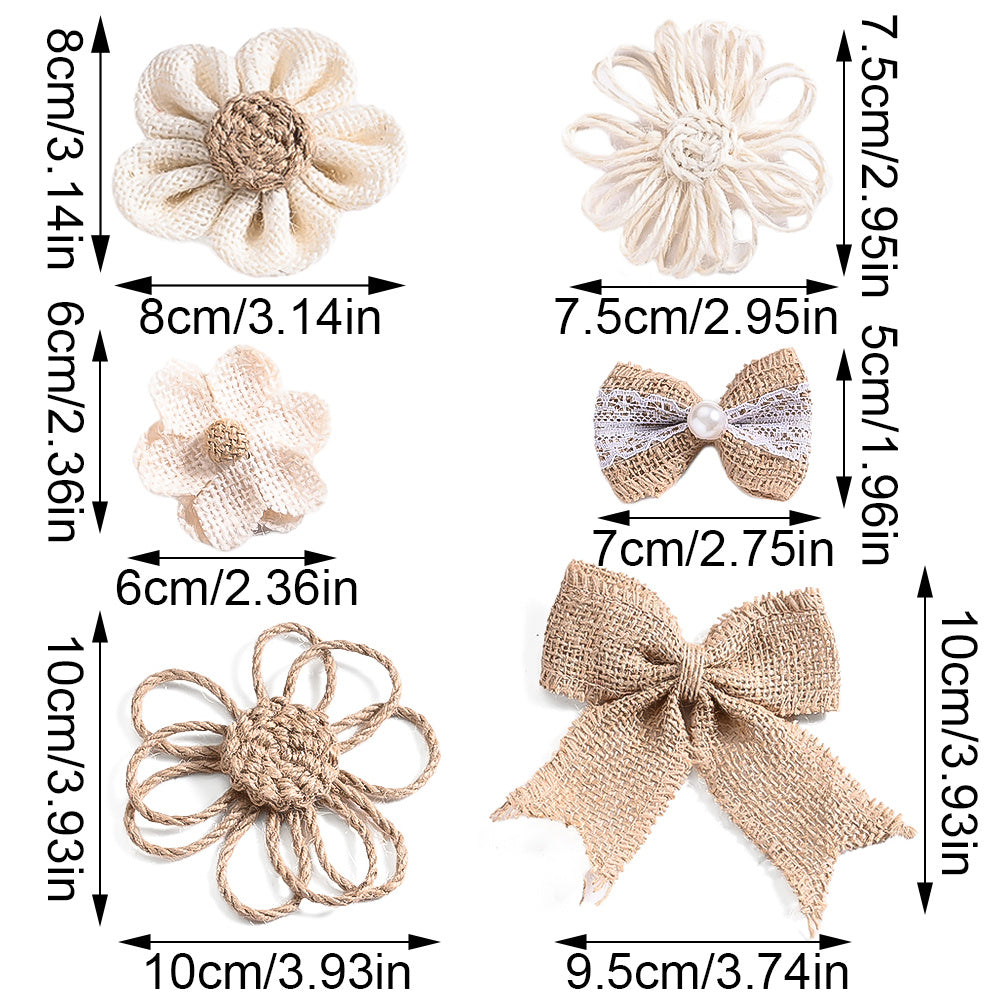 Hemp Rope Flower Set