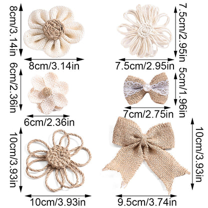 Hemp Rope Flower Set