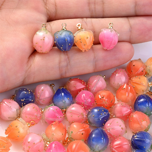 Acrylic Flower Bud Charms