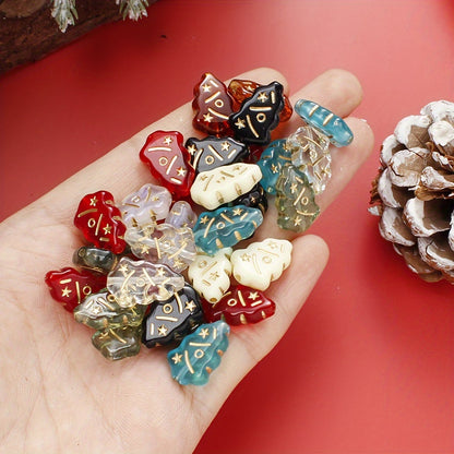30pcs/set Shiny Christmas Tree Acrylic Beads