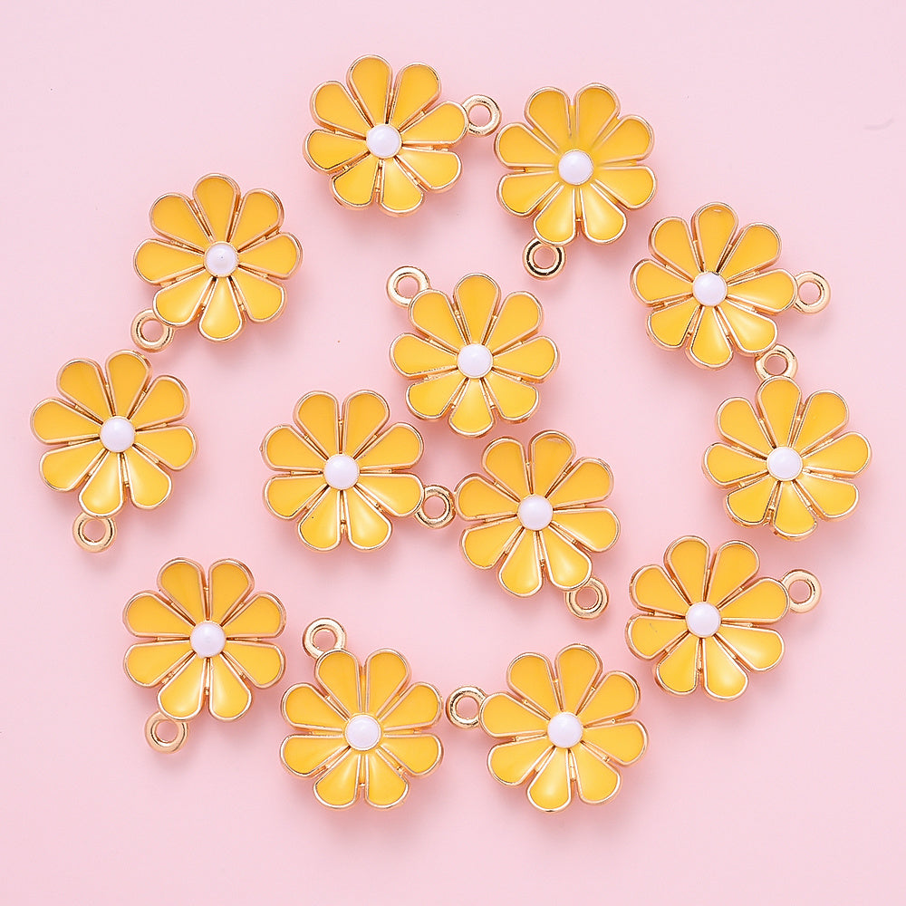 Colorful Daisy Flower Pendant Charms