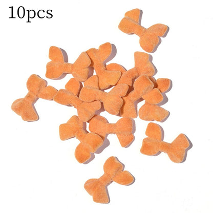 Resin Flocked Bowknot Beads
