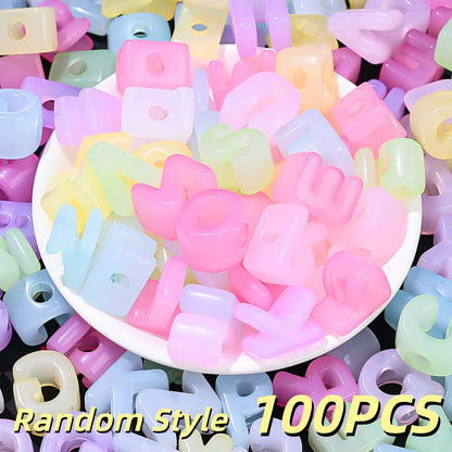 Colorful Alphabet Acrylic Beads