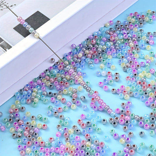 200PCS 4mm Cream Glass Rice Beads