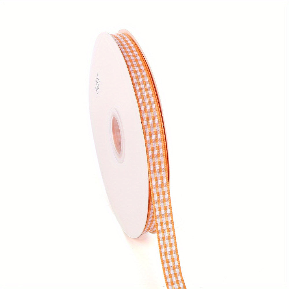 50 Yards/Roll 10 mm Christmas Plaid Satin Ribbon