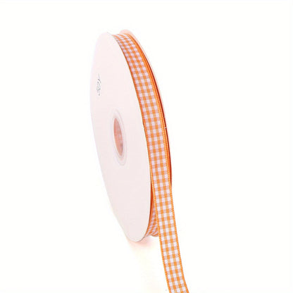 50 Yards/Roll 10 mm Christmas Plaid Satin Ribbon