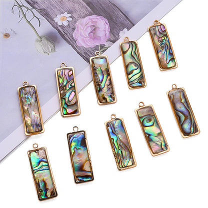 8PCS Colorful Abalone Shell Pendant Set