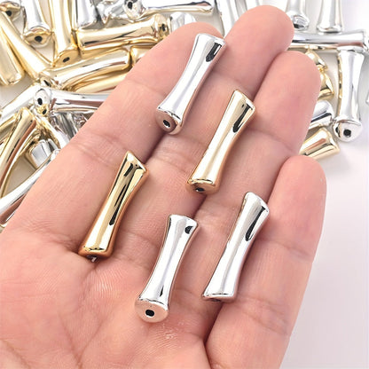 Curved Bamboo Tube Acrylic Beads