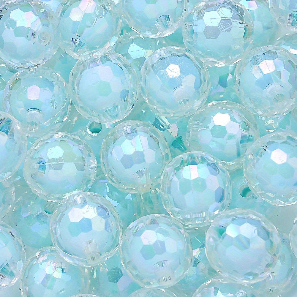 Clear Cut Acrylic Round Beads