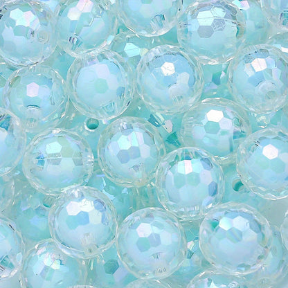 Clear Cut Acrylic Round Beads