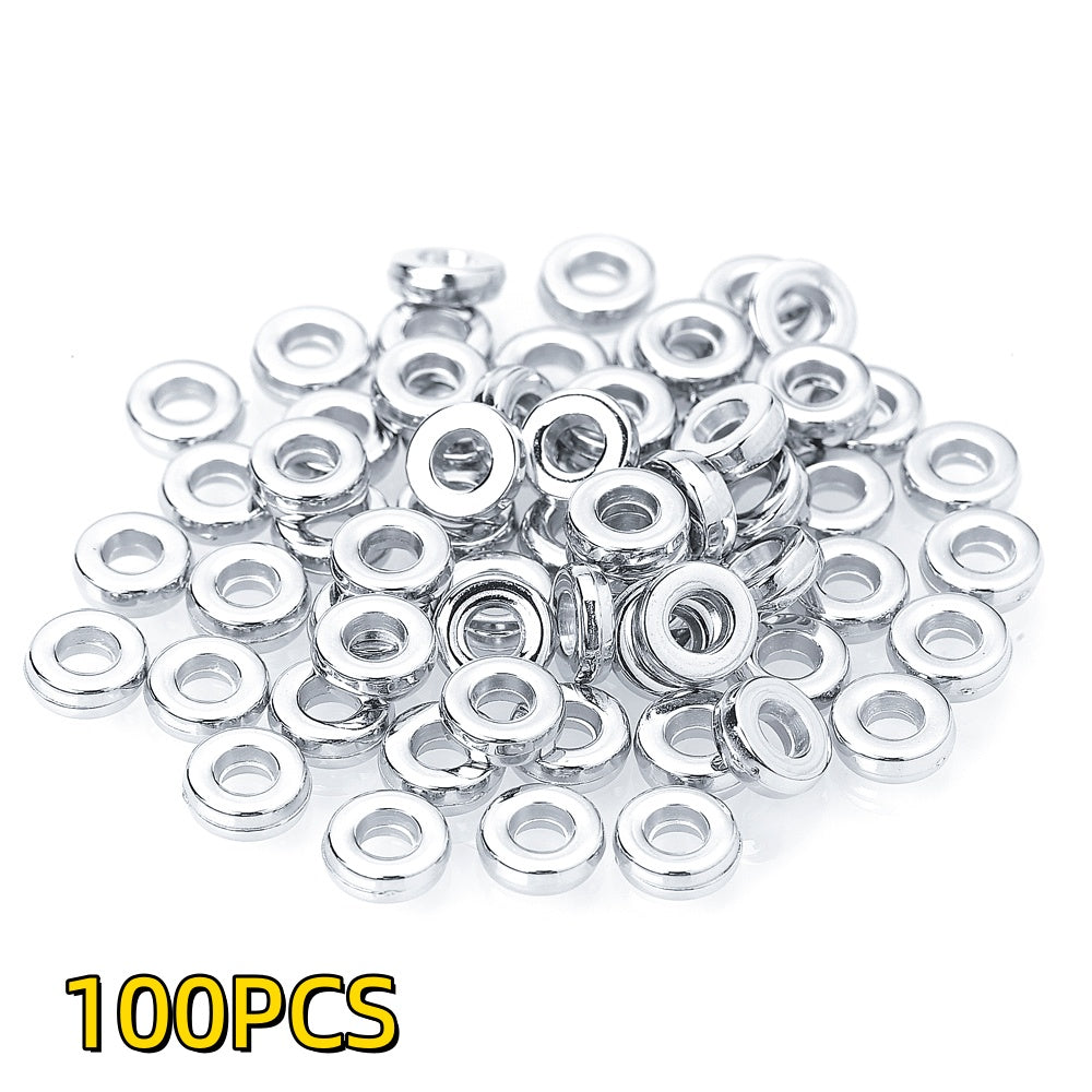100pcs 6mm Golden & Silvery CCB Large Hole Beads