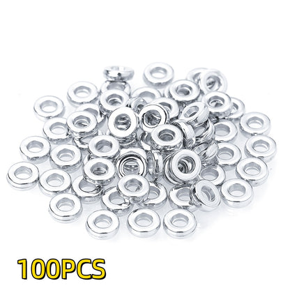 100pcs 6mm Golden & Silvery CCB Large Hole Beads