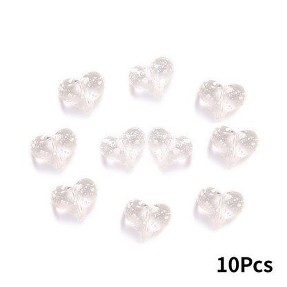 Starry Sky Heart Acrylic Beads