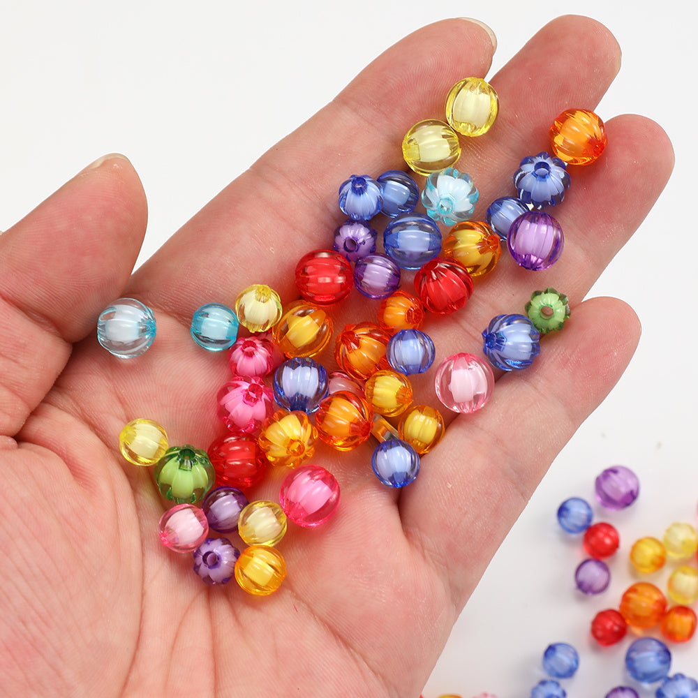 8/10mm Transparent Pumpkin Acrylic Beads