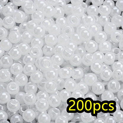 200pcs 4mm Super Shiny Glass Ice Beads