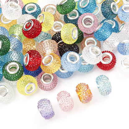 Mixed Color Resin Large Hole Beads