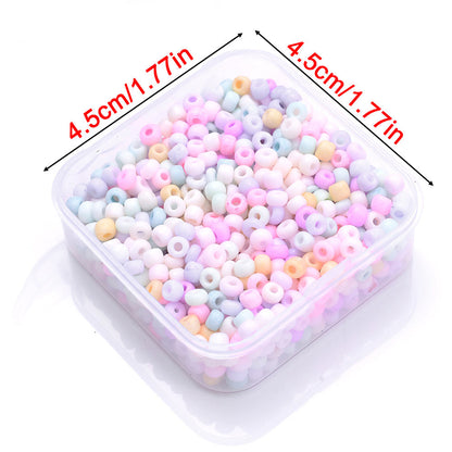 1000PCS 3mm Macaron Multicolor Glass Seed Bead Set